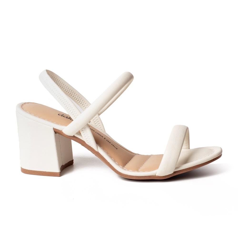 Sandália Dakota de Salto Bloco Feminina Y9966 Off White 3