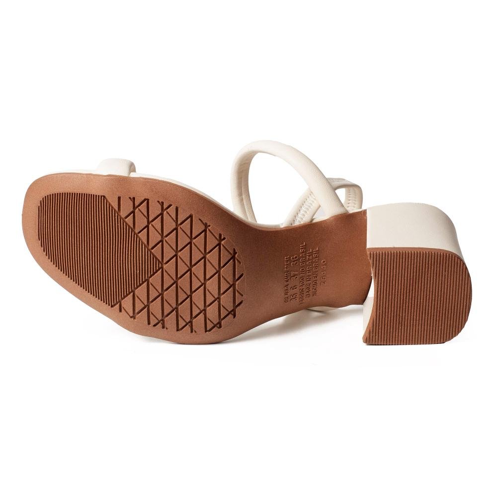 Sandália Dakota de Salto Bloco Feminina Y9966 Off White 5