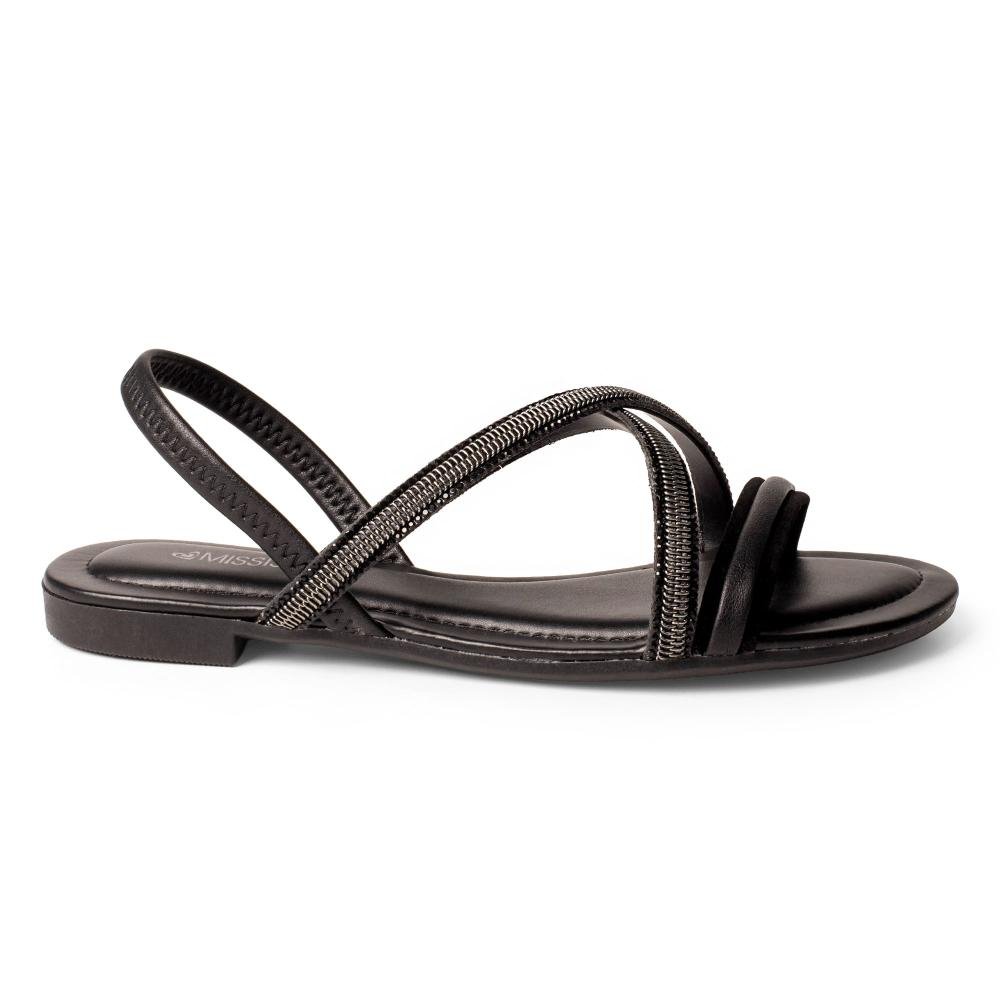 Sandália Mississipi Rasteira Feminina J0962 Preto 3