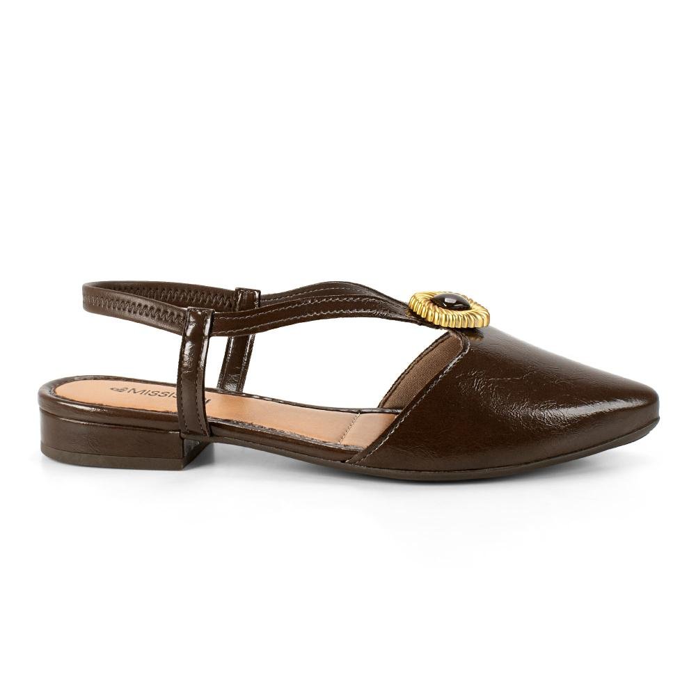 Sapato Mississipi de Salto Baixo Feminino J1773 Café 3