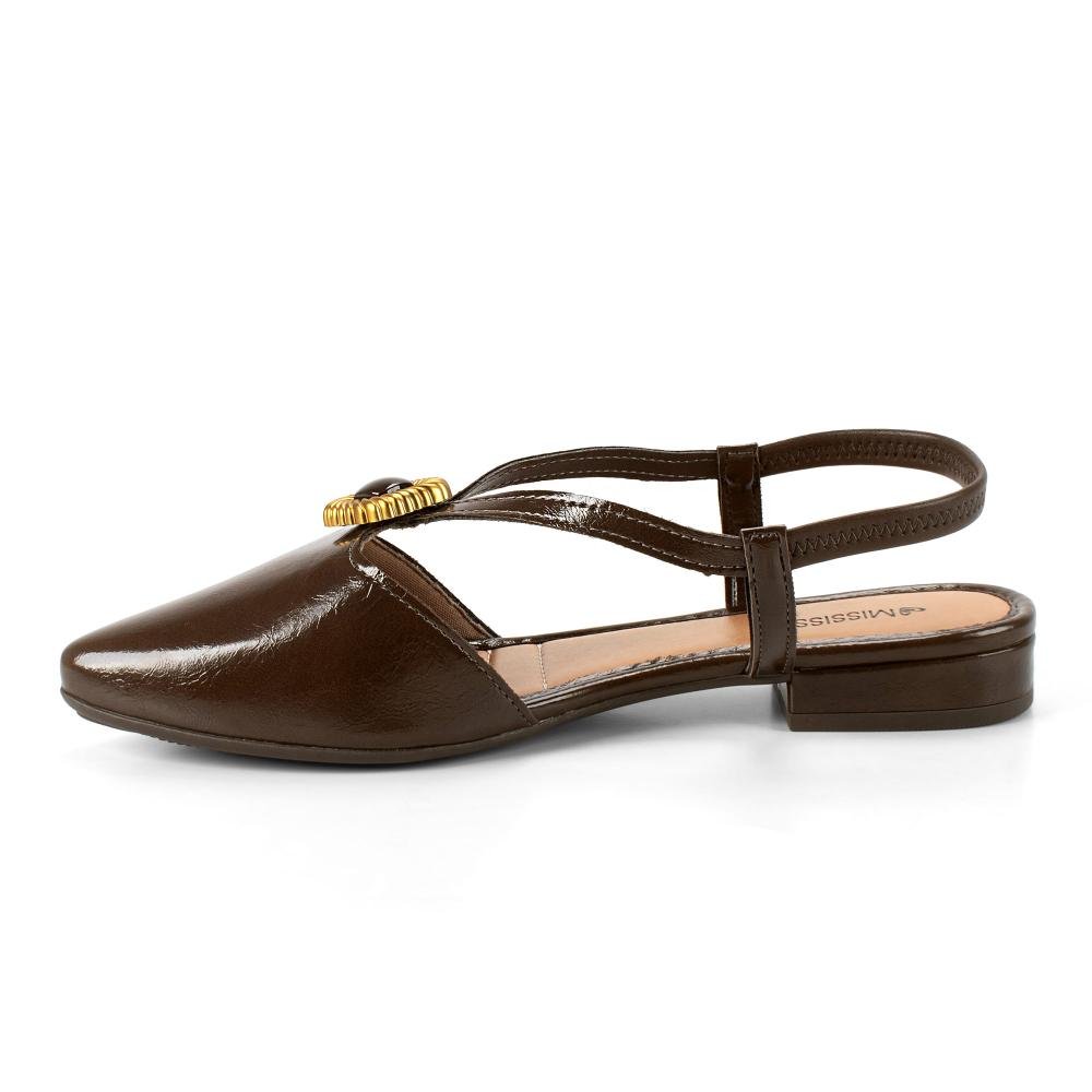 Sapato Mississipi de Salto Baixo Feminino J1773 Café 4