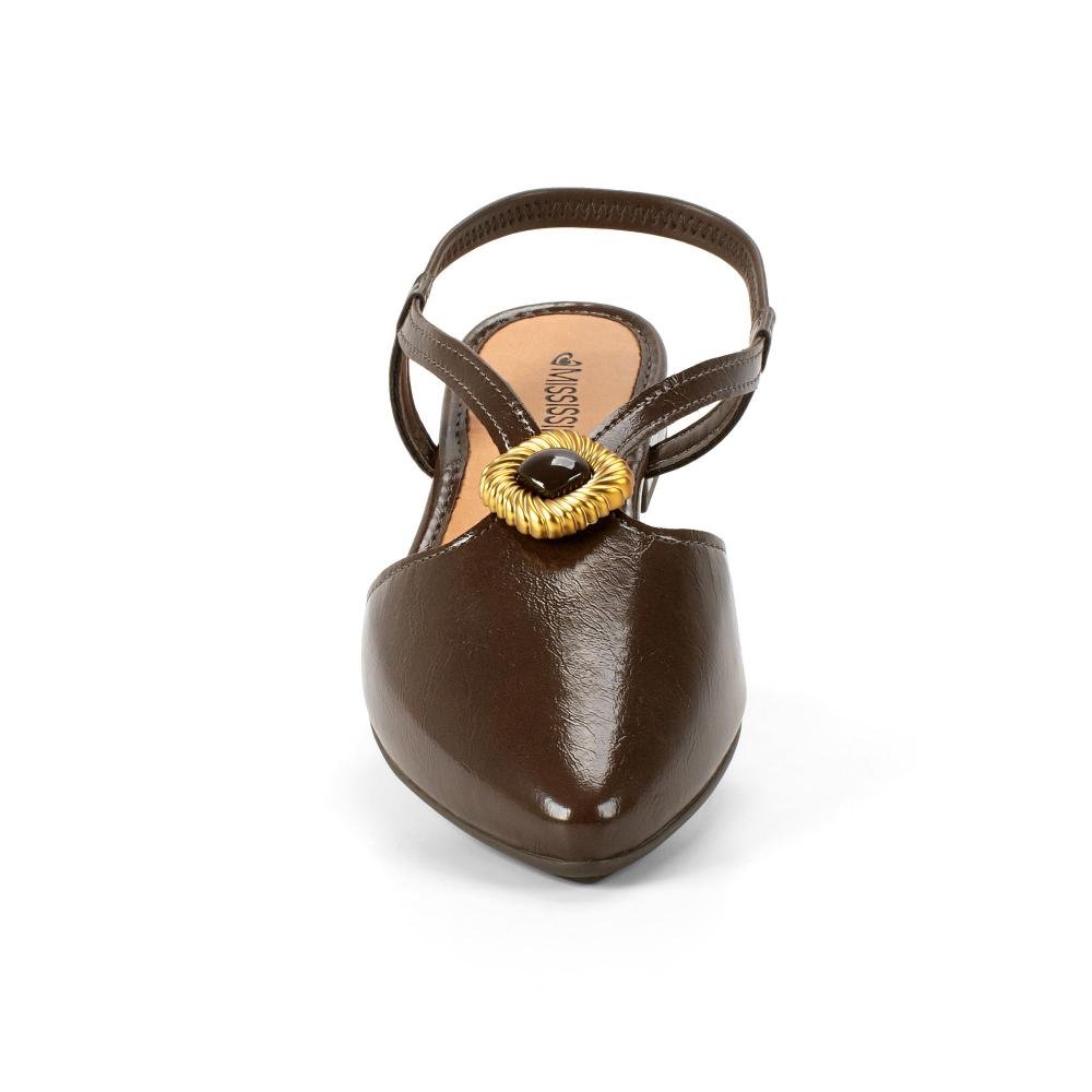 Sapato Mississipi de Salto Baixo Feminino J1773 Café 6