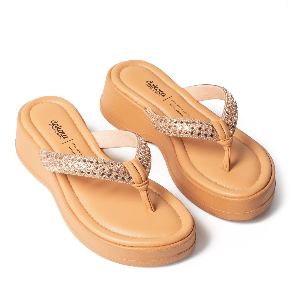 Tamanco Dakota Anabela Feminino DB735 Bege 6