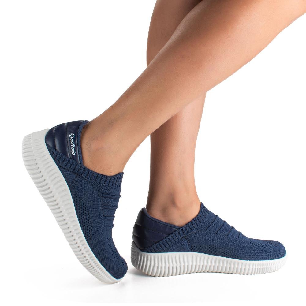 Tênis Campesí Slip On Marinho Feminino CE305 Azul Marinho 2