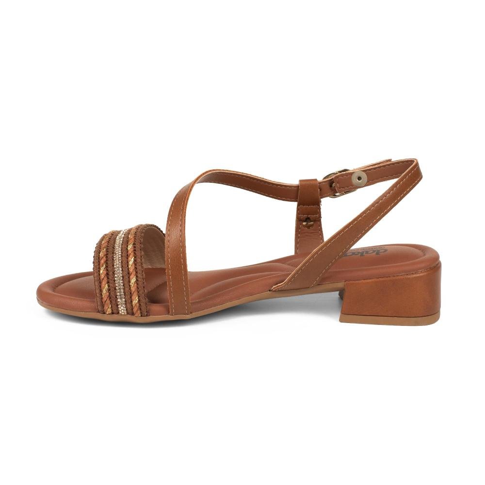 Sandália Dakota de Salto Bloco Feminina DB891 Caramelo 4