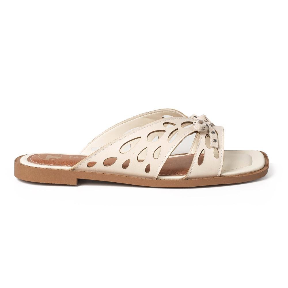 Slide Tanara Feminino T9674 Off White 3
