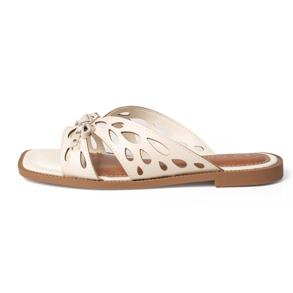 Slide Tanara Feminino T9674 Off White 4
