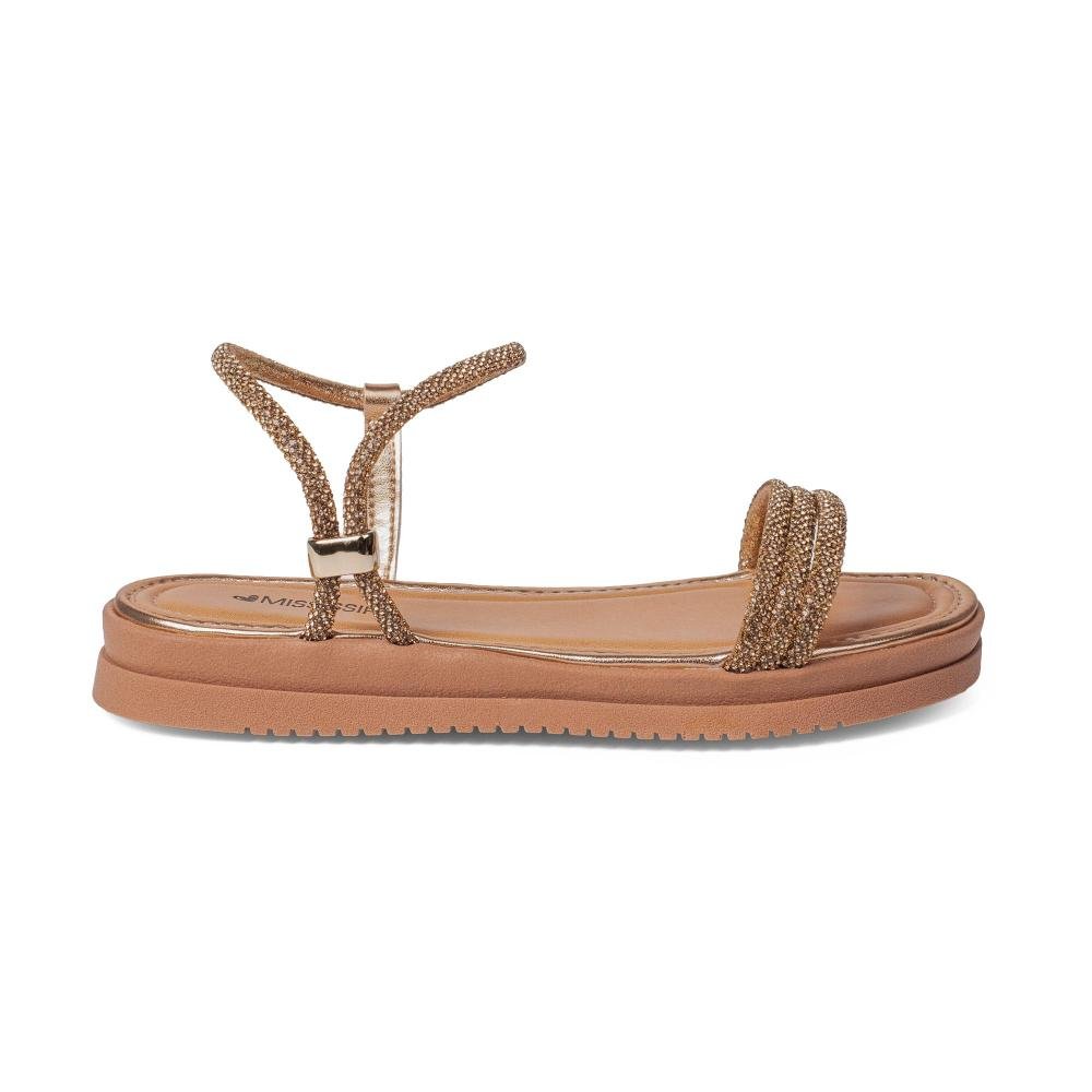 Sandália Mississipi Flatform Metalizada Feminina MF033 Bronze 3