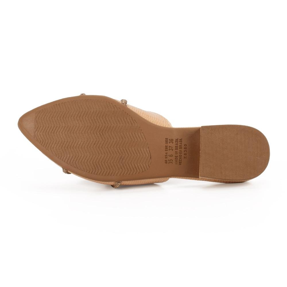Mule Mississipi de Salto Baixo Feminino J2264 Bege 5