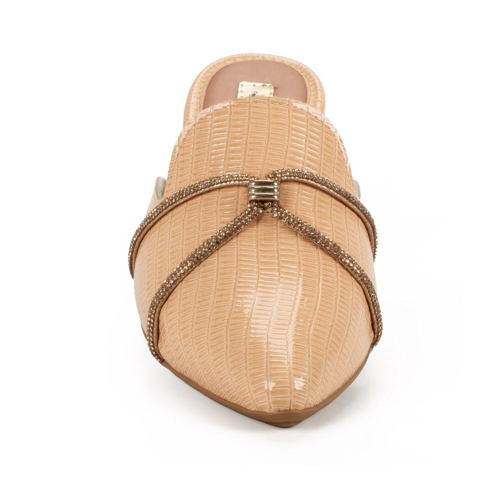 Mule Mississipi de Salto Baixo Feminino J2264 Bege 6