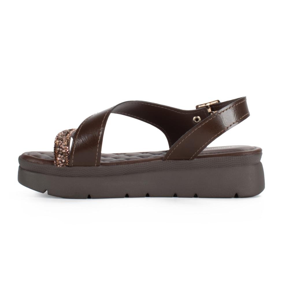 Sandália Mississipi Flatform Feminina J2402 Café 4
