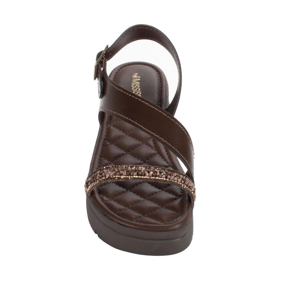 Sandália Mississipi Flatform Feminina J2402 Café 6