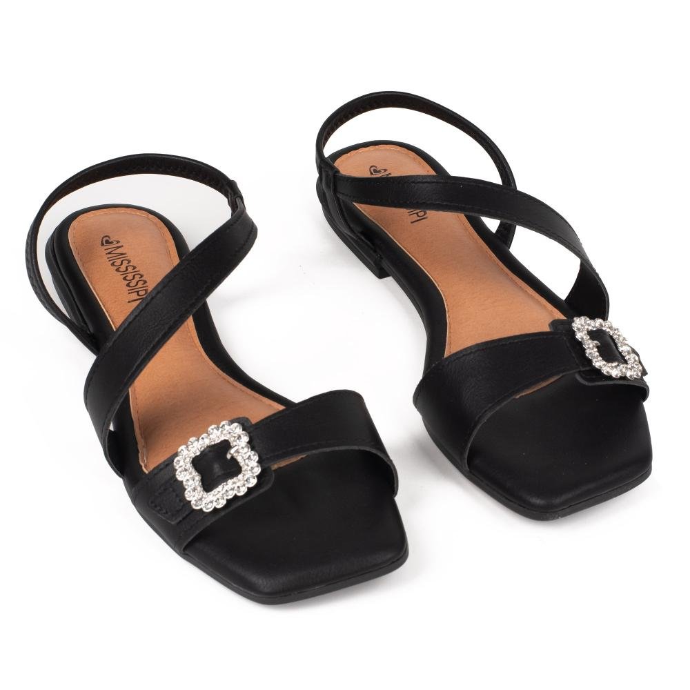 Sandália Mississipi Rasteira Feminina J2282 Preto 6