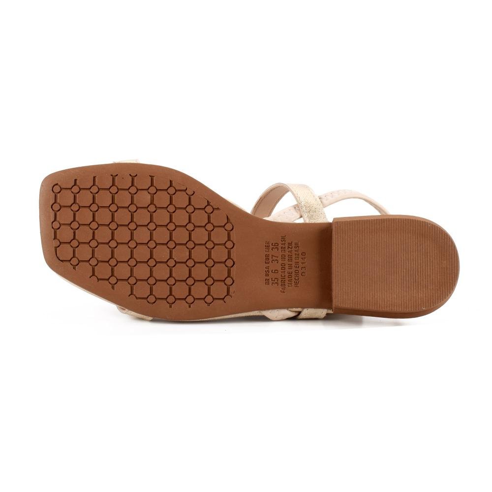 Sandália Mississipi Rasteira Feminina J2002 Off White 6
