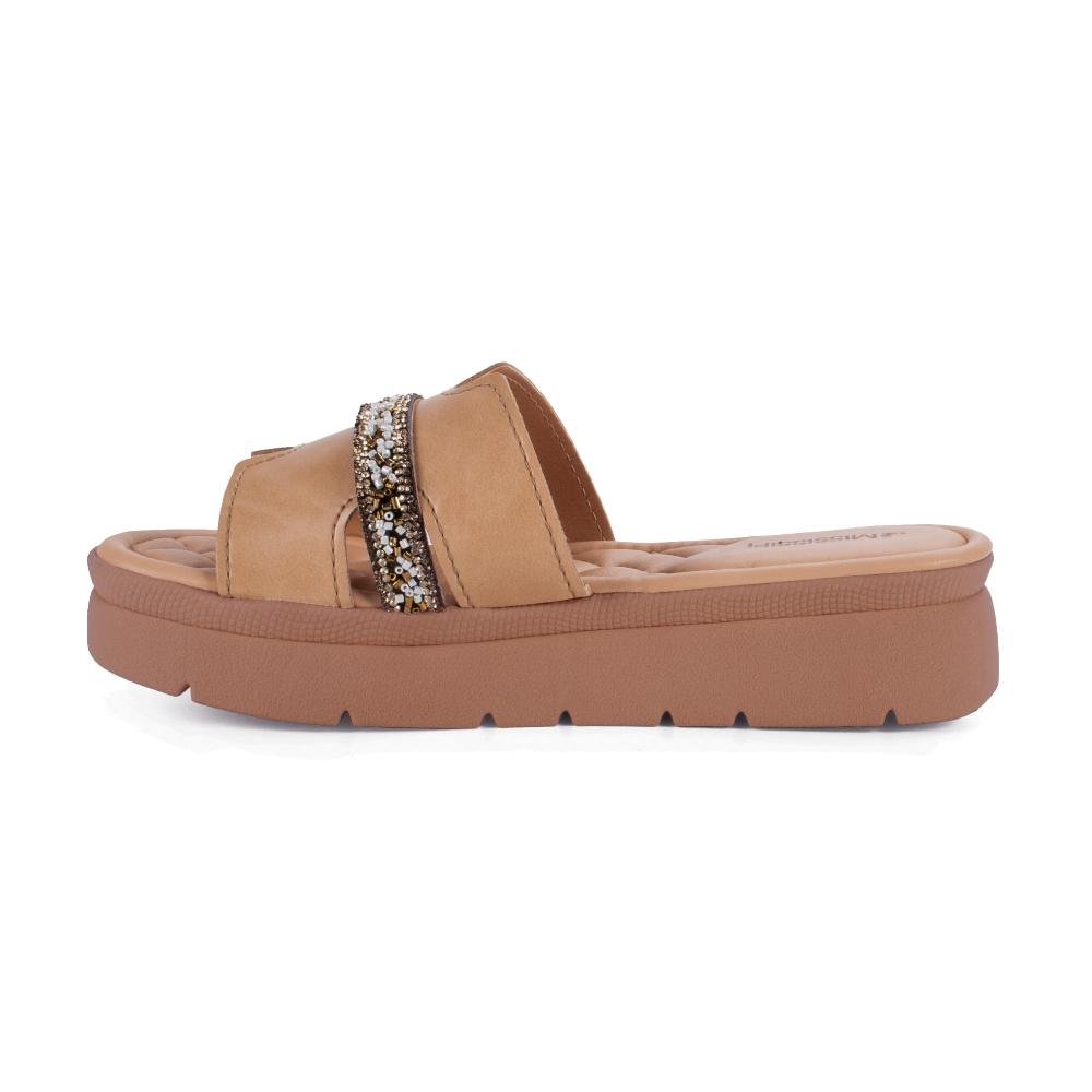 Slide Mississipi Flatform Feminino J2403 Bege 4