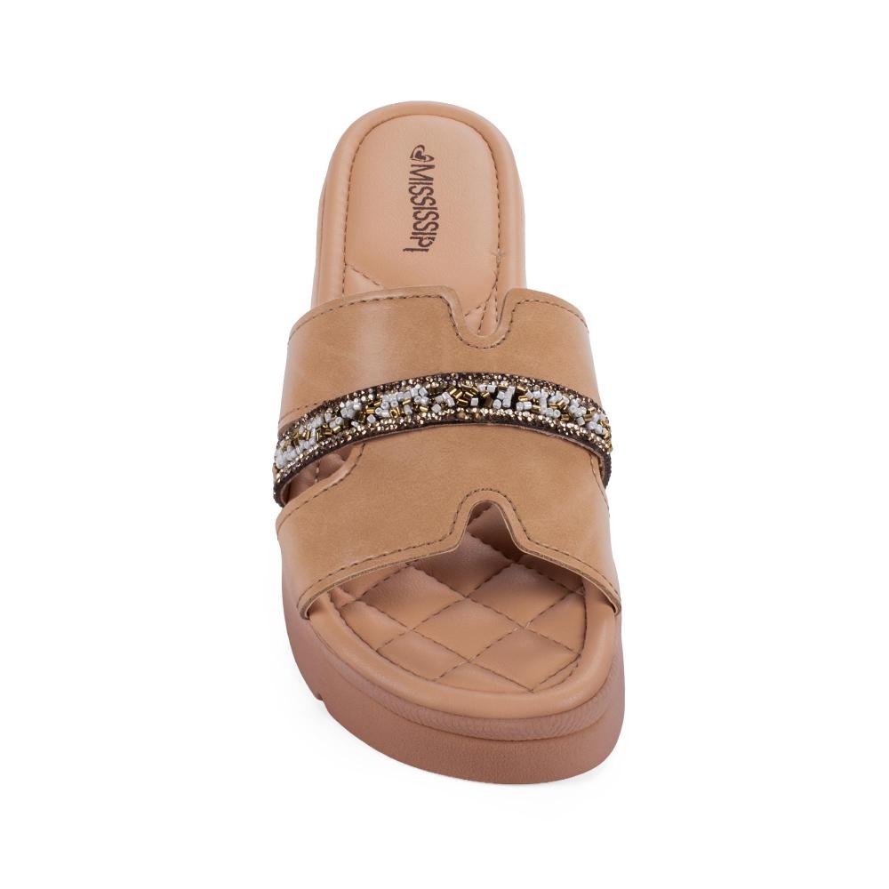Slide Mississipi Flatform Feminino J2403 Bege 6
