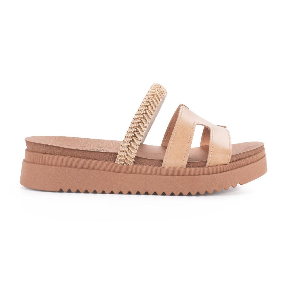 Slide Mississipi Flatform Feminino J2741 Bege 3