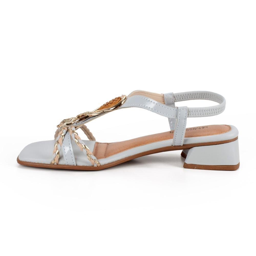 Sandália Mississipi de Salto Bloco Feminina J2521 Azul 4