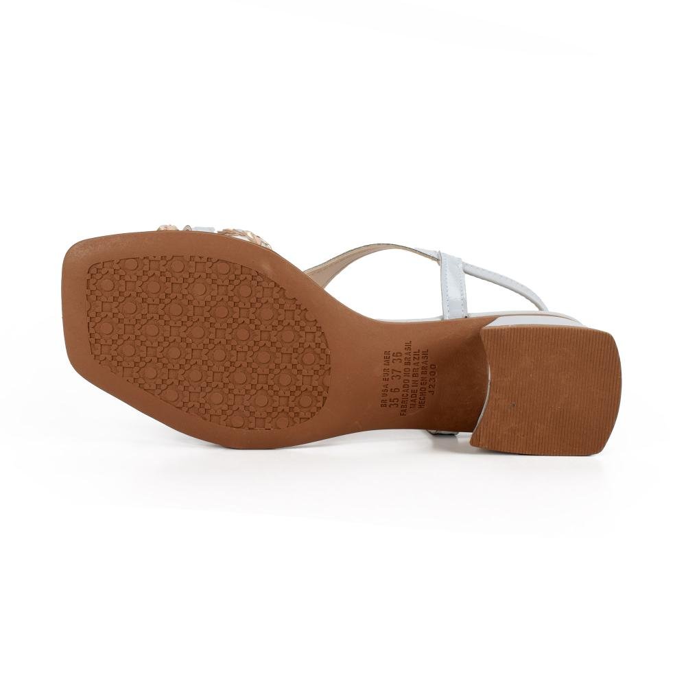 Sandália Mississipi de Salto Bloco Feminina J2521 Azul 5