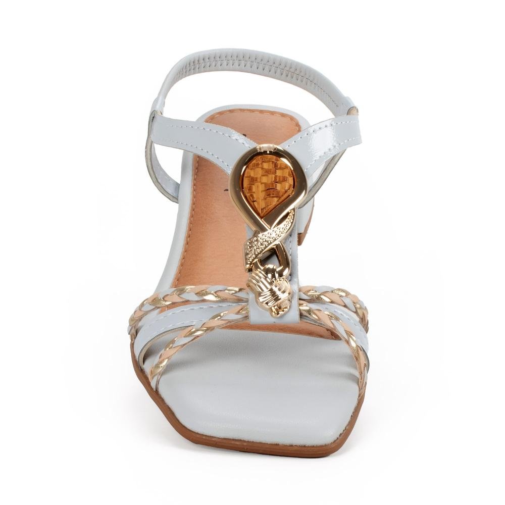 Sandália Mississipi de Salto Bloco Feminina J2521 Azul 6