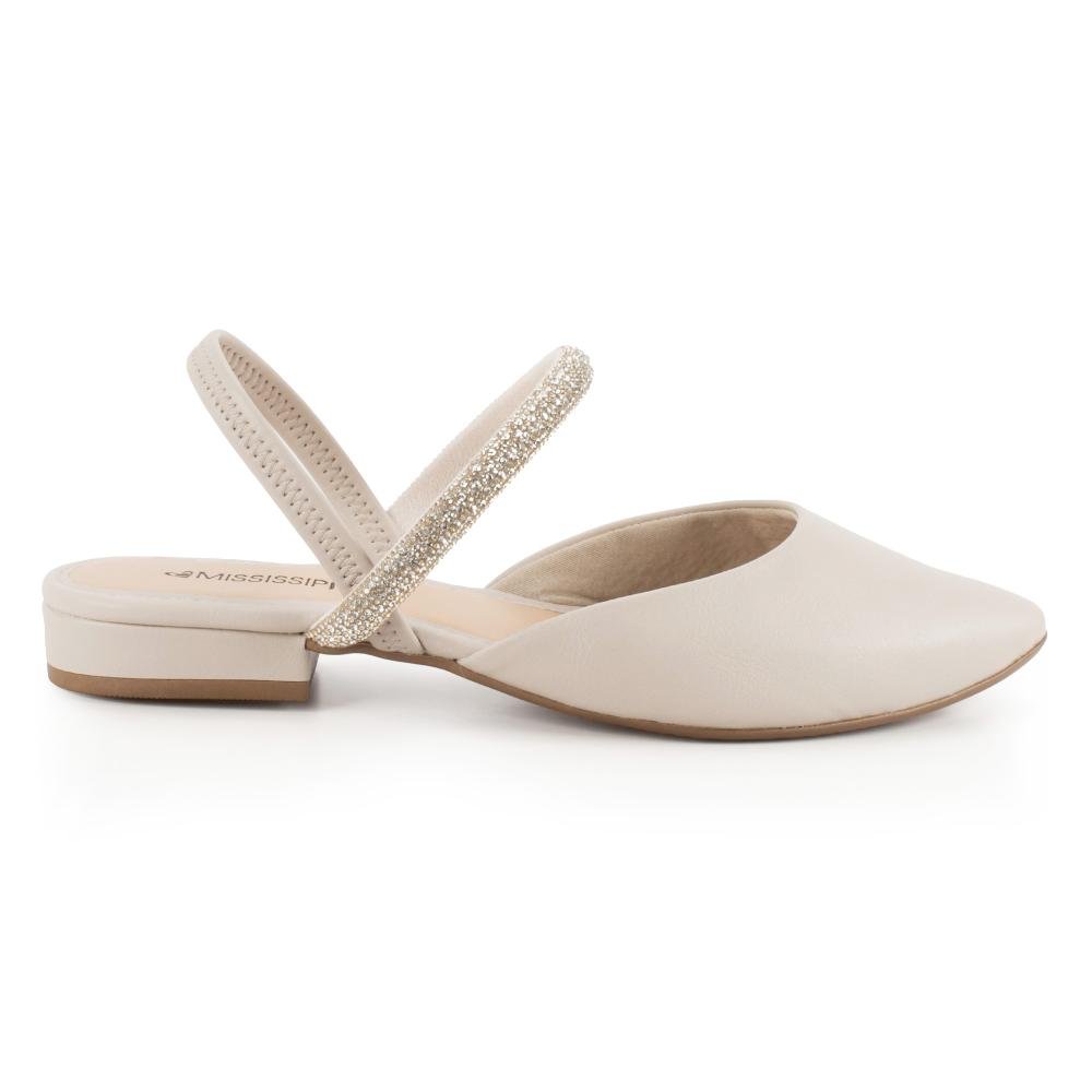 Scarpin Mississipi de Salto Baixo Feminino J1555 Off White 3