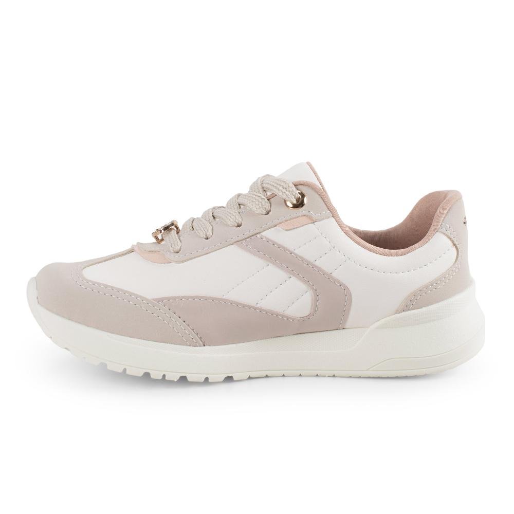 Tênis Mississipi Jogging Feminino J0704 Branco/Bege 4