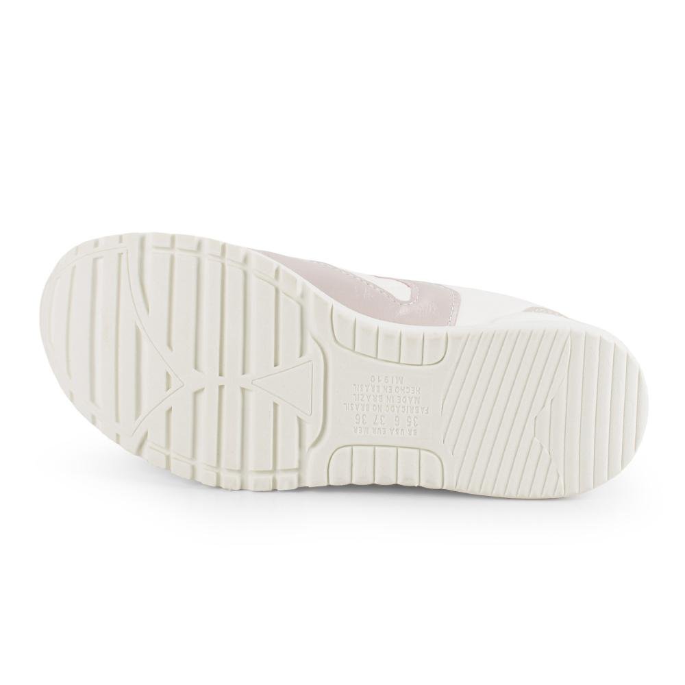 Tênis Mississipi Jogging Feminino J0704 Branco/Bege 5