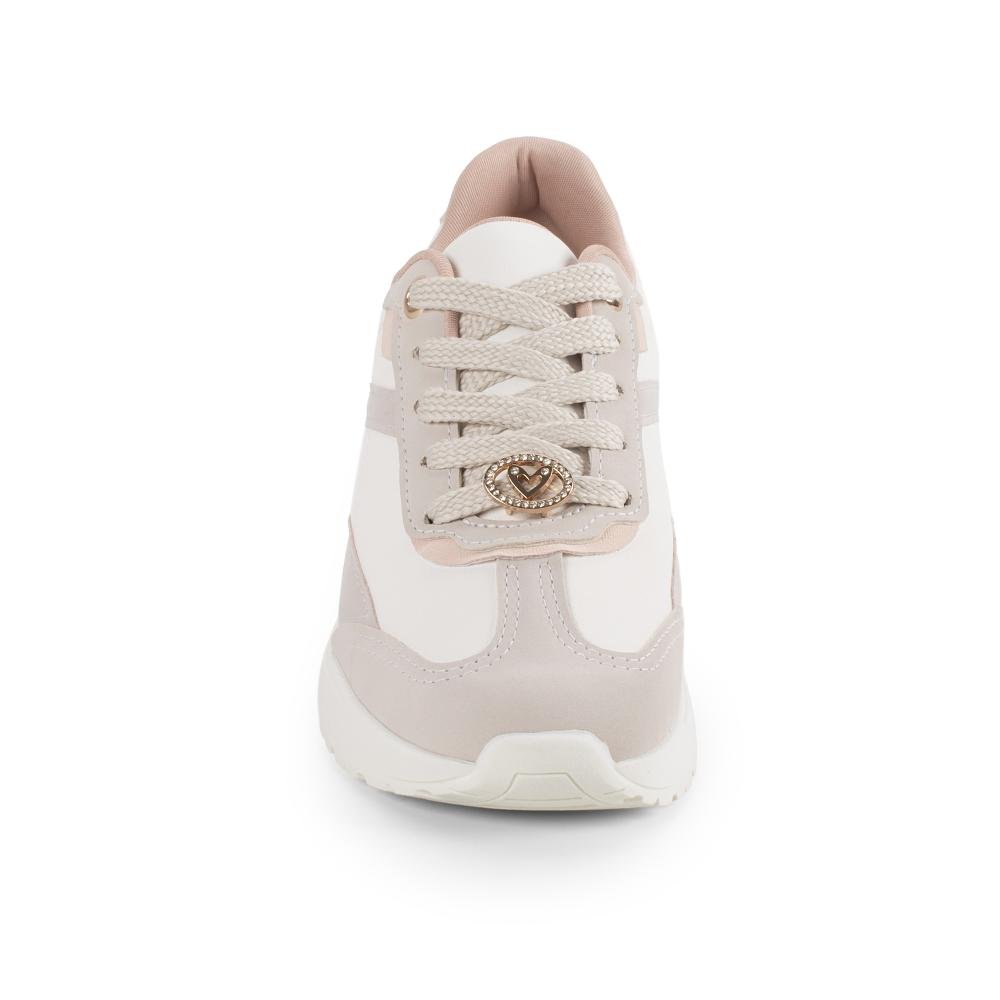 Tênis Mississipi Jogging Feminino J0704 Branco/Bege 6