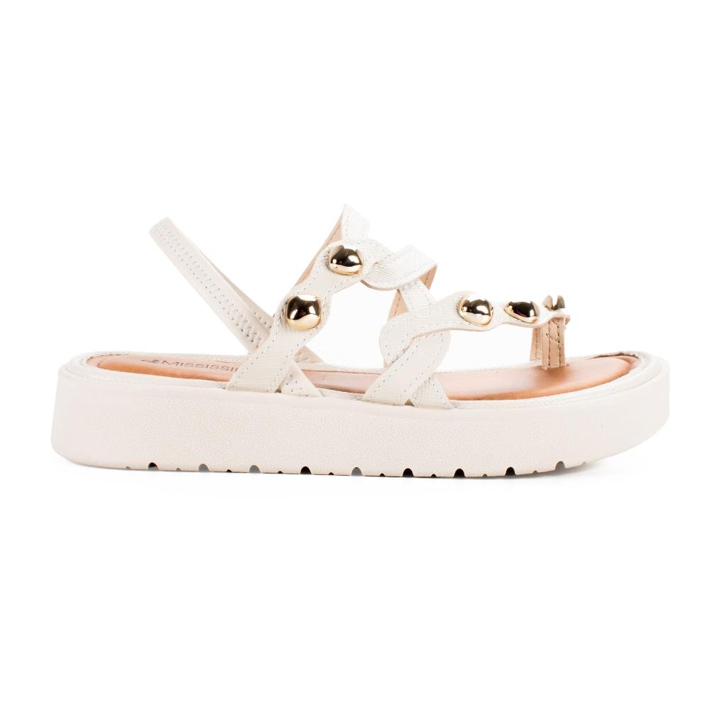 Sandália Mississipi Flatform Feminina J2012 Off White 3