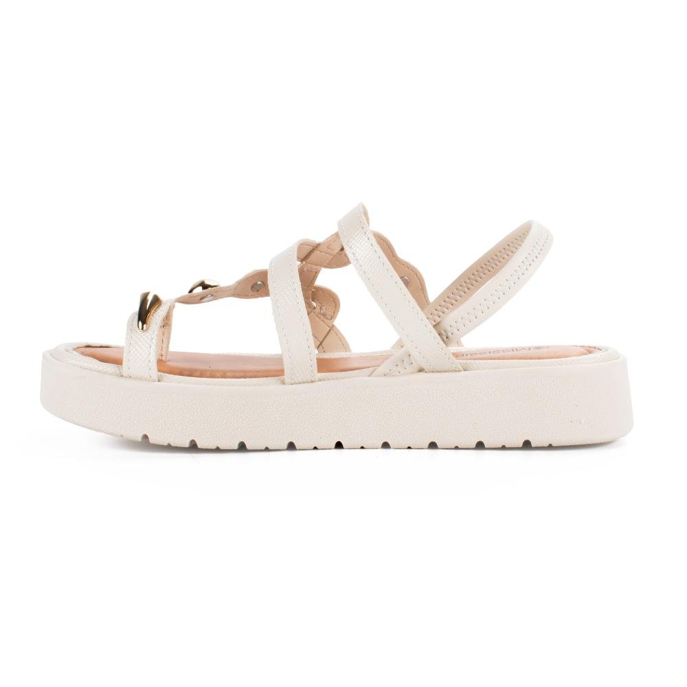Sandália Mississipi Flatform Feminina J2012 Off White 4