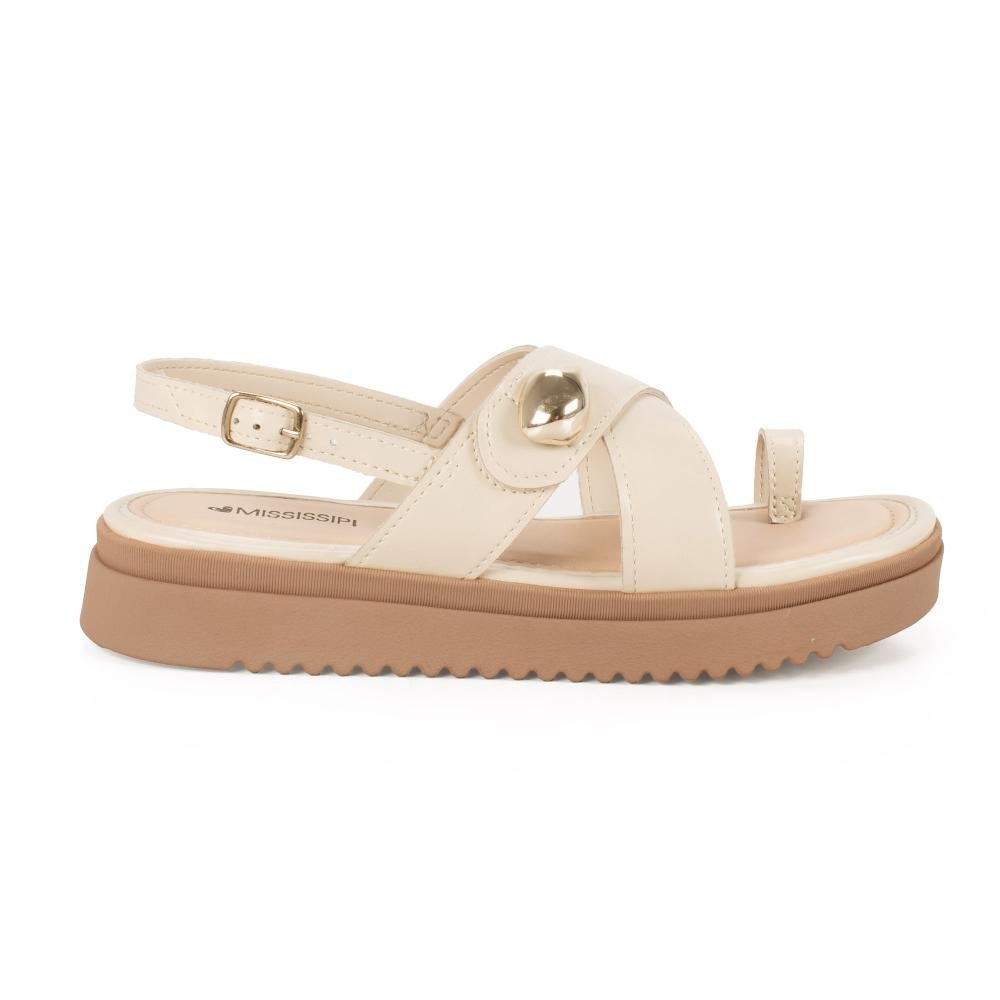 Sandália Mississipi Flatform Feminina J2123 Off White 3