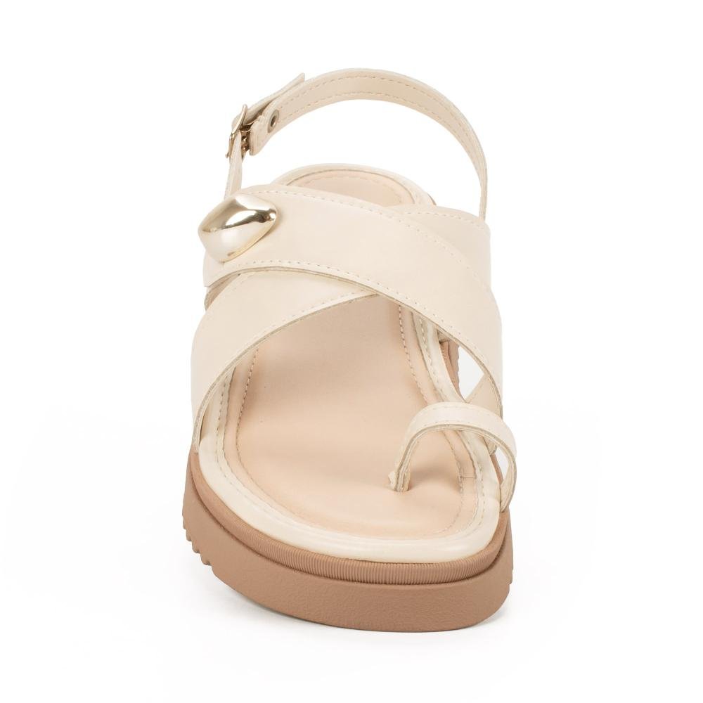 Sandália Mississipi Flatform Feminina J2123 Off White 6