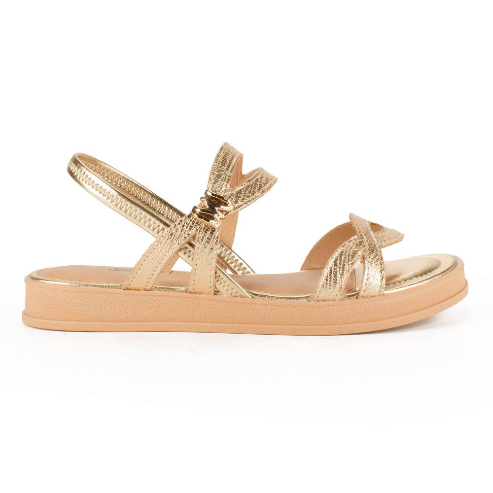 Sandália Dakota Flatform Metalizada Feminina DB913 Ouro 2