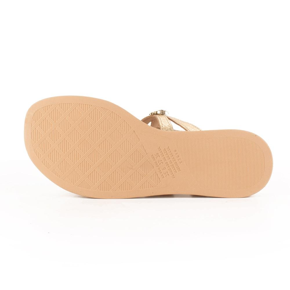 Sandália Dakota Flatform Metalizada Feminina DB913 Ouro 4