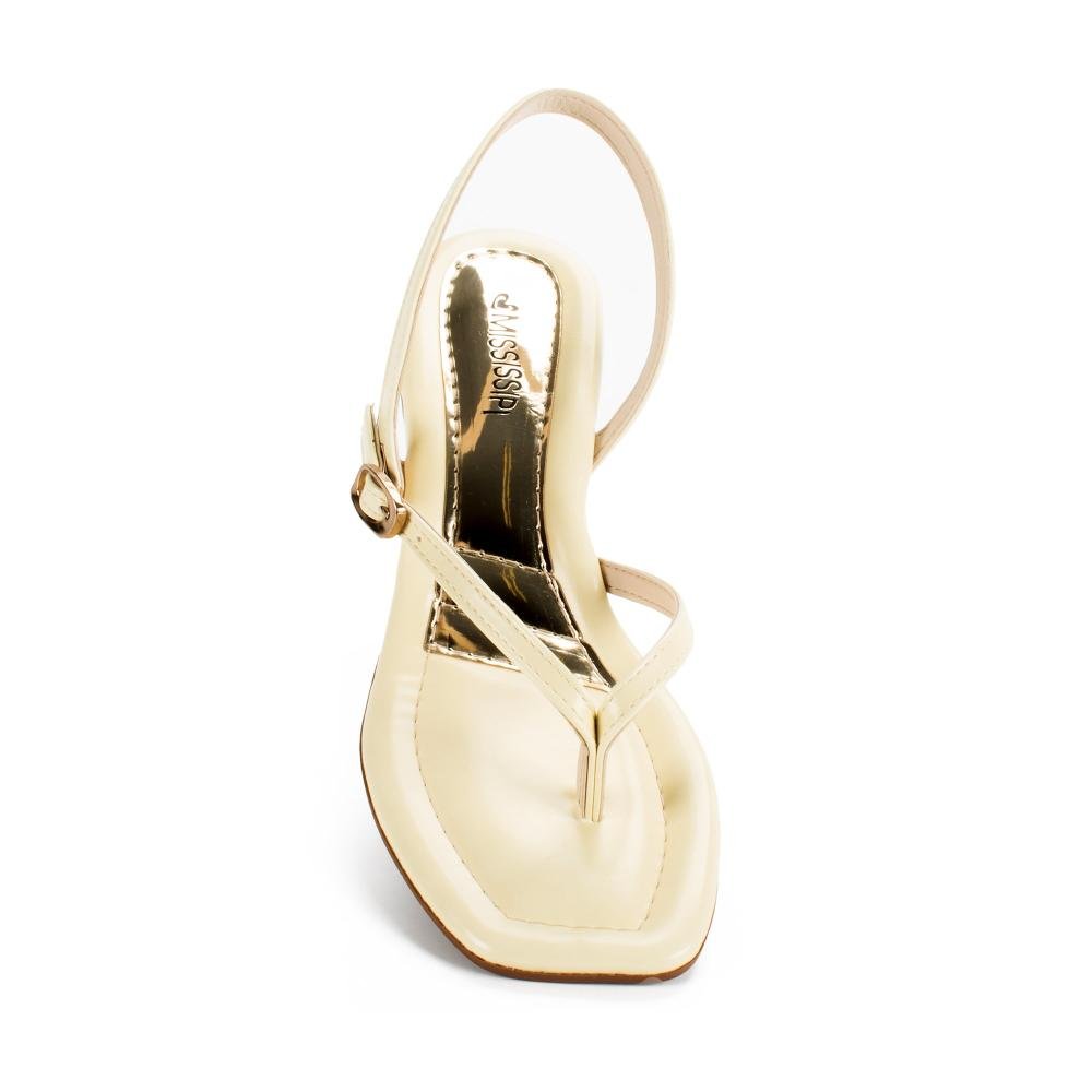 Sandália Mississipi de Salto Alto Feminina J2532 Amarelo 6
