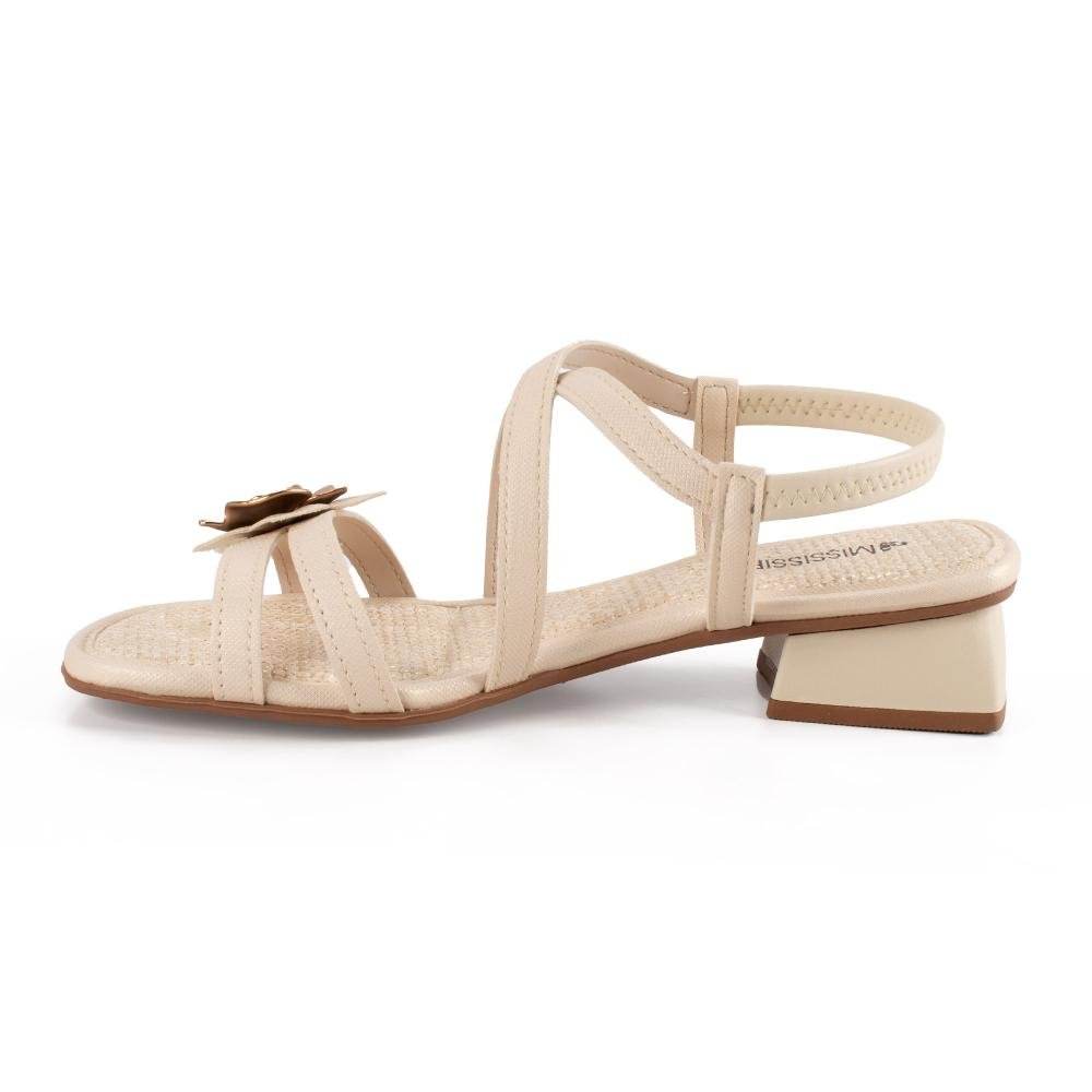 Sandália Mississipi de Salto Bloco Feminina J2313 Off White 4