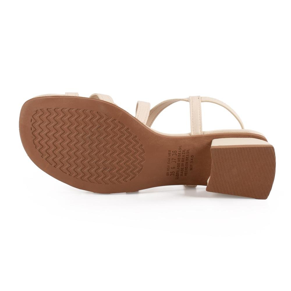 Sandália Mississipi de Salto Bloco Feminina J2313 Off White 5