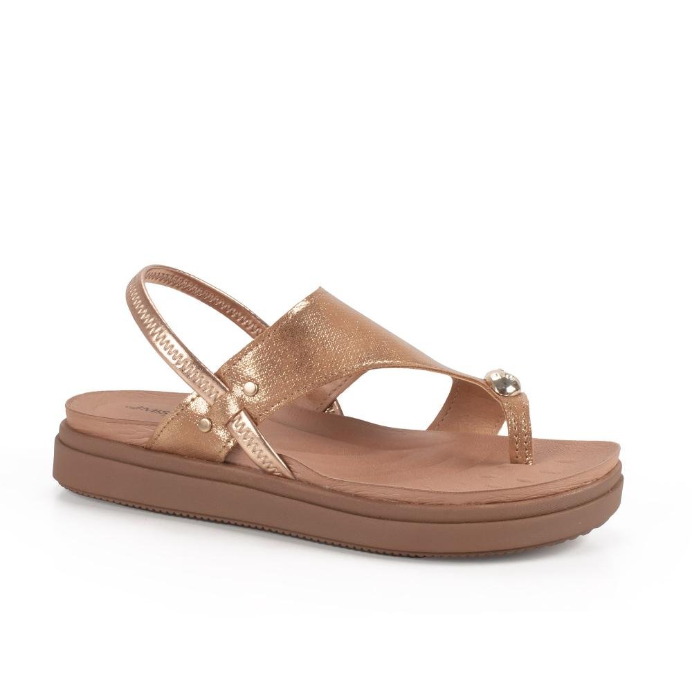 Sandália Mississipi Flatform Metalizada Feminina J1992