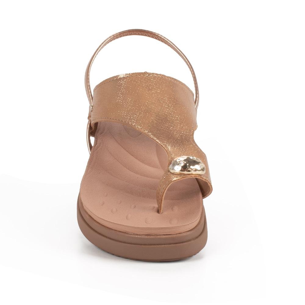 Sandália Mississipi Flatform Metalizada Feminina J1992 Dourado 6