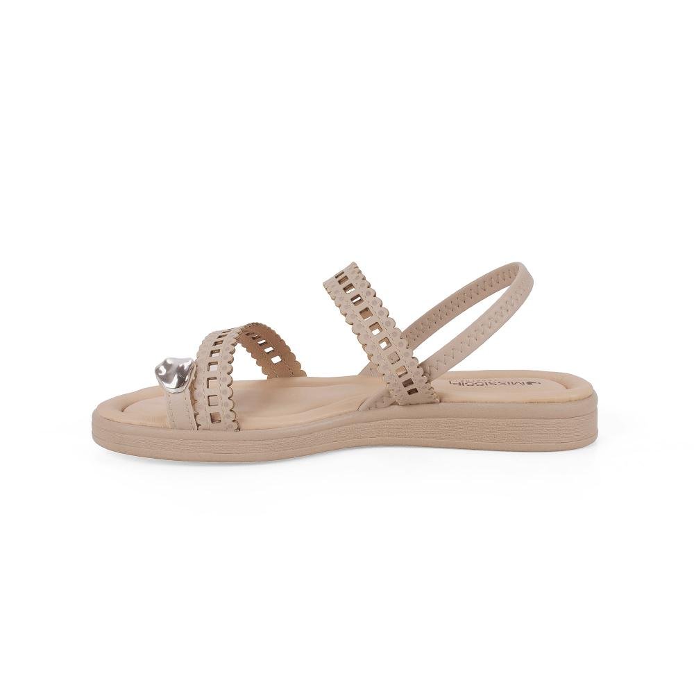 Sandália Mississipi Flatform Feminina J2022 Bege 4