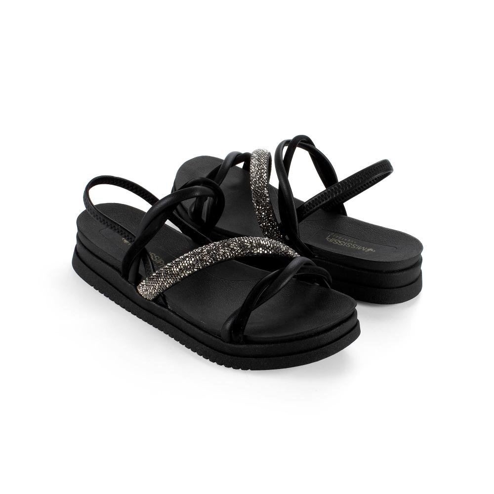 Sandália Mississipi Flatform Feminina J1494 Preto 6