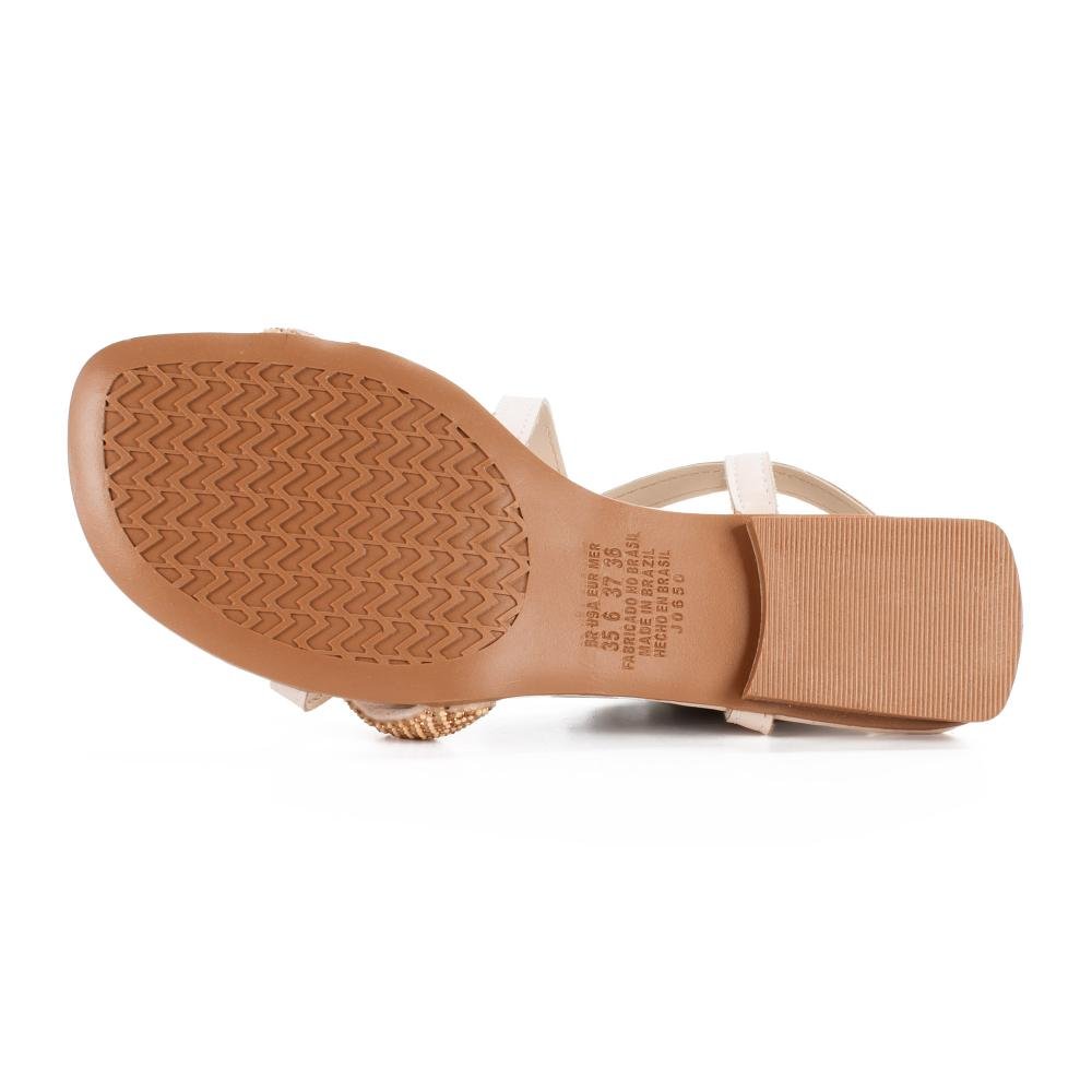 Sandália Mississipi Rasteira Feminina J2043 Off White 5