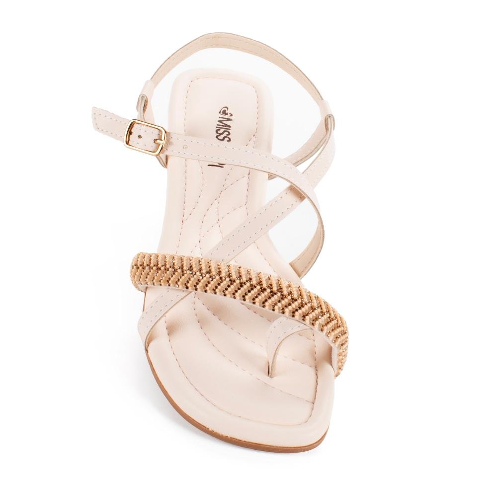 Sandália Mississipi Rasteira Feminina J2043 Off White 6