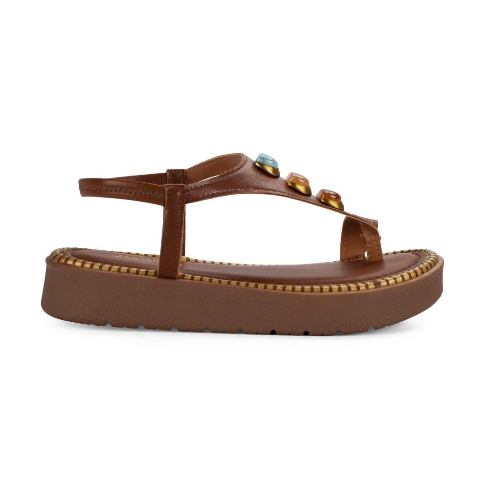 Sandália Mississipi Flatform Feminina J2013 Caramelo 3