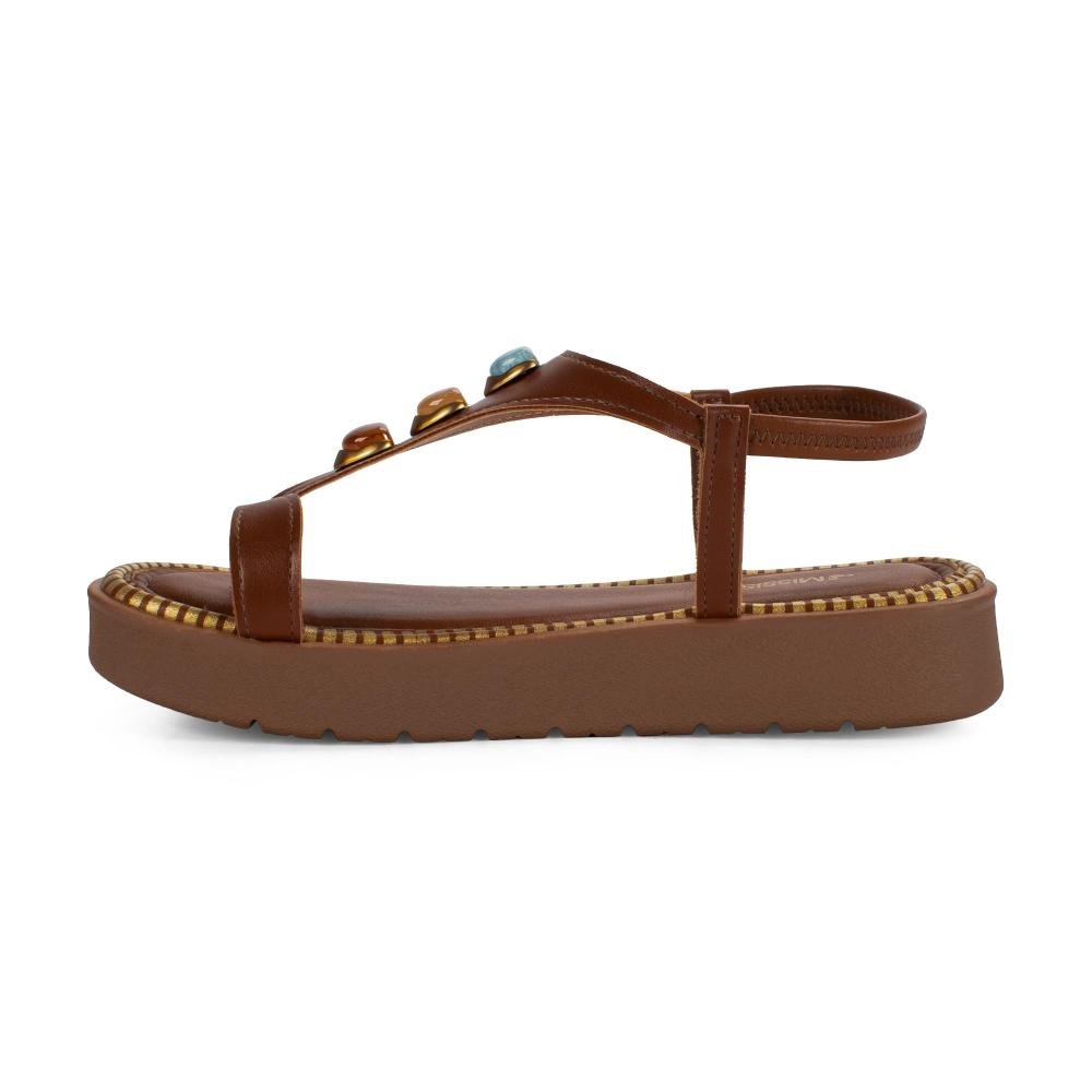 Sandália Mississipi Flatform Feminina J2013 Caramelo 4