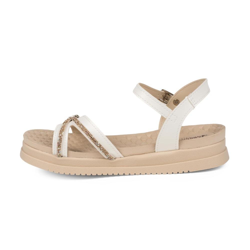 Sandália Mississipi Flatform Feminina J2162 Branco 3