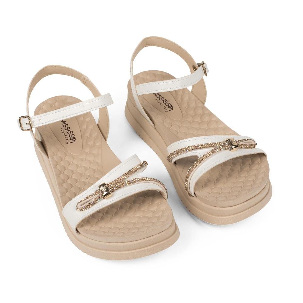 Sandália Mississipi Flatform Feminina J2162 Branco 5
