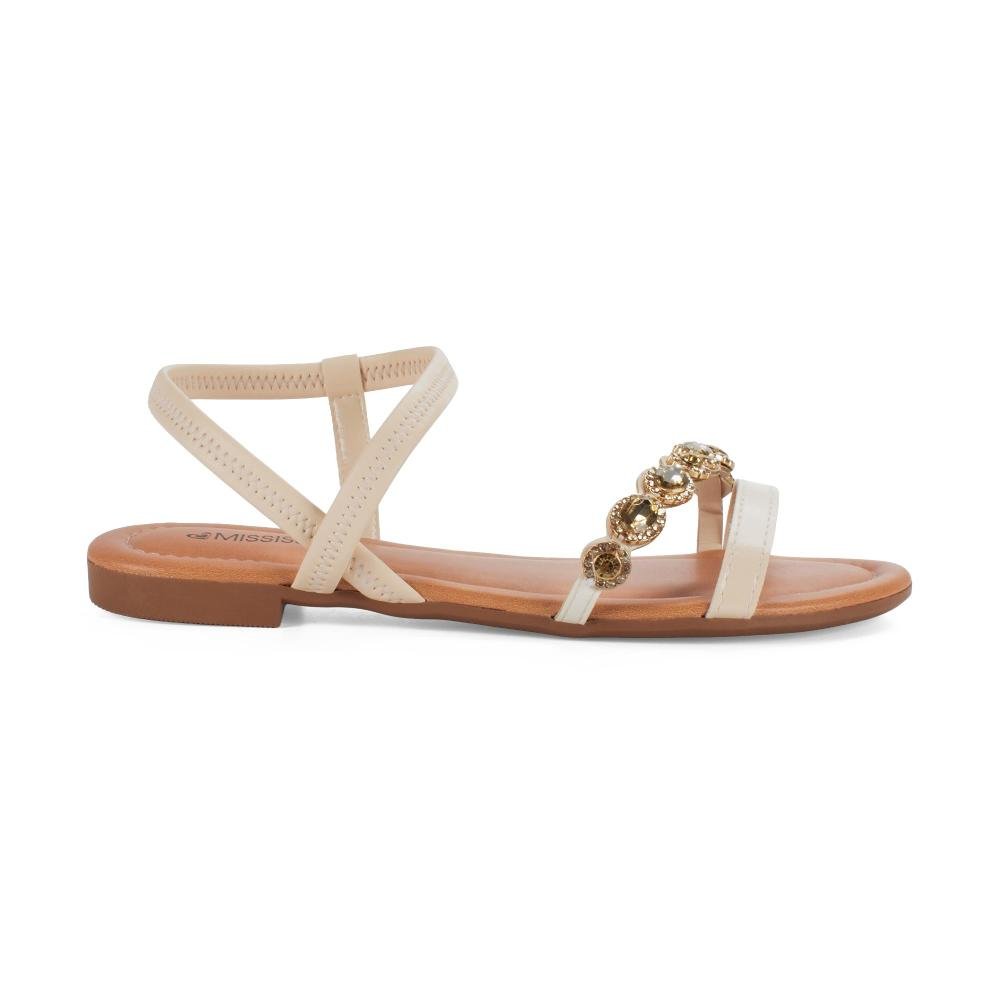 Sandália Mississipi Rasteira Feminina J2032 Off White 3