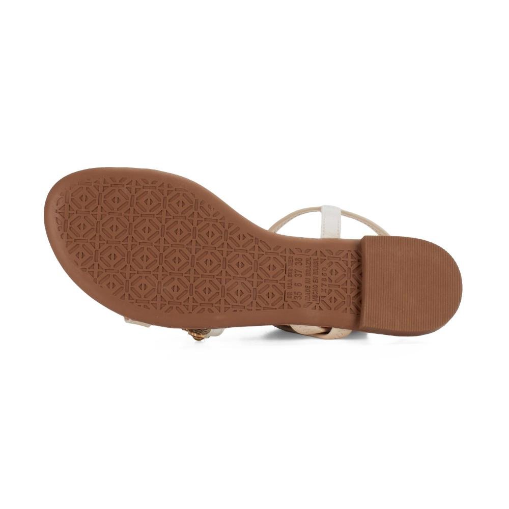 Sandália Mississipi Rasteira Feminina J2032 Off White 5