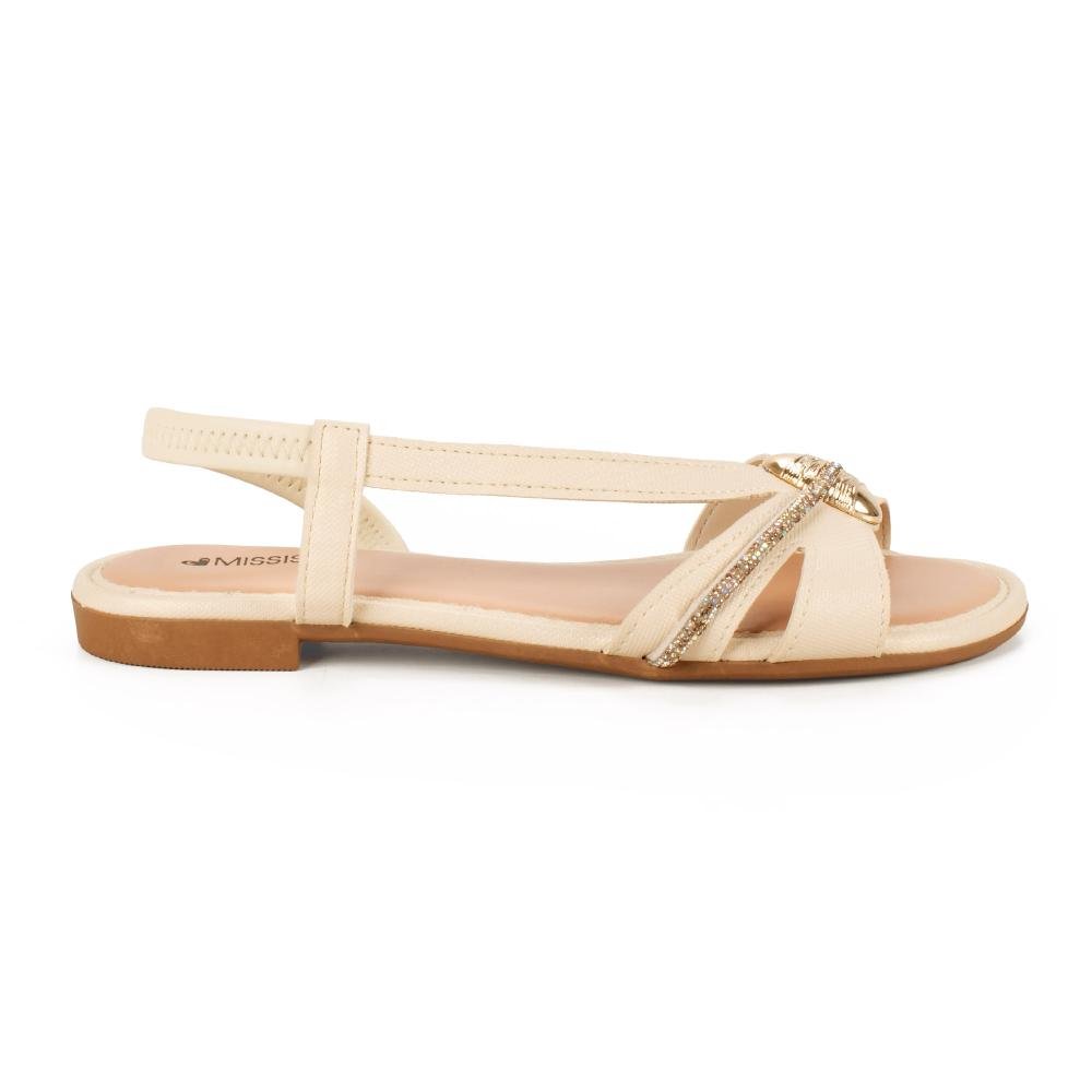 Sandália Mississipi Rasteira Feminina J2071 Off White 3